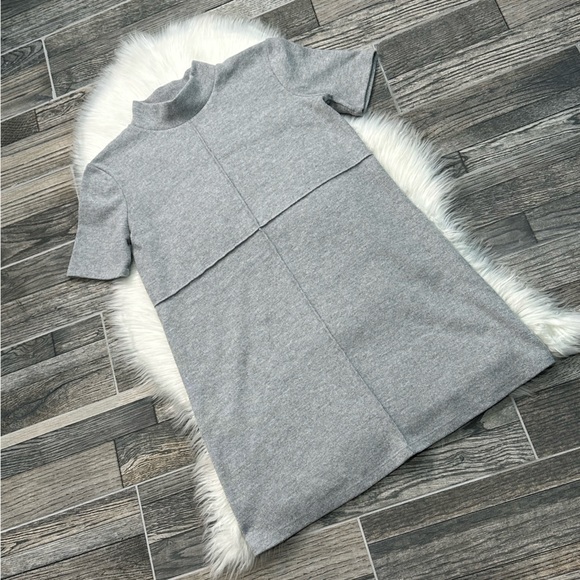 Zara Gray Short Sleeve Sweater Dress - Picture 6 of 10